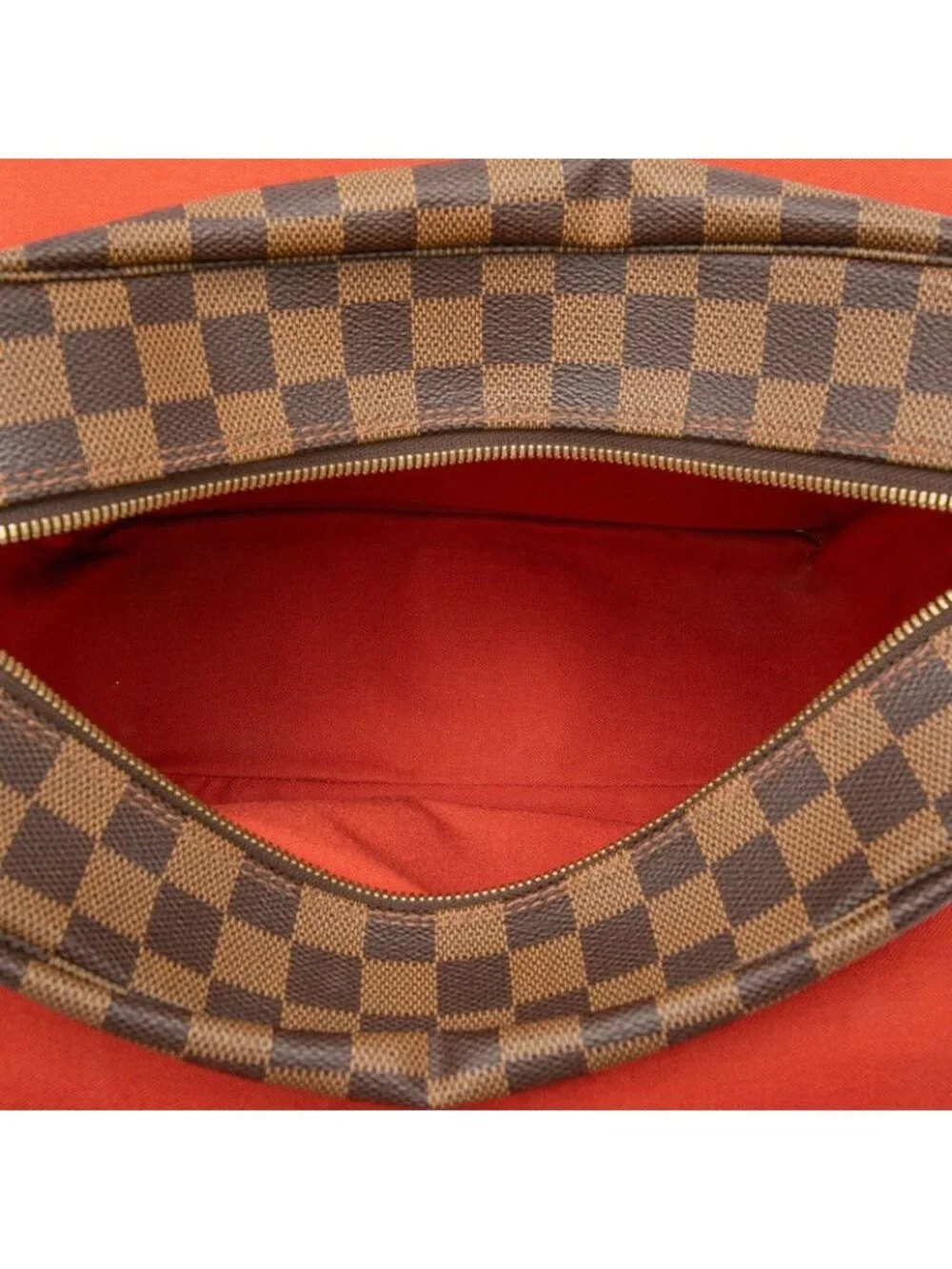 Louis Vuitton Damier Naviglio Crossbody Shoulder Bag Brown Leather